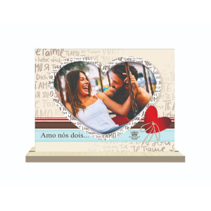 PORTA RETRATO RECORTADO AMO NÓS DOIS 13X18