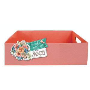 KIT C/6 CAIXAS A VIDA É MAIS FELIZ COM VOCÊ...G 8,5X30X19