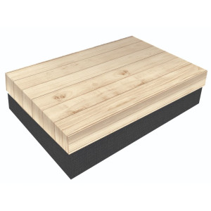 CAIXA RIGIDA RETANGULAR BAIXA - 120 - Kit c/4 tamanhos - 1 peça cada