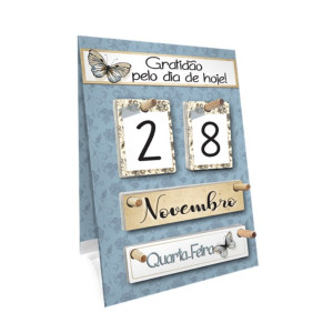 CALENDÁRIO PERMANENTE DE MESA ARABESCO 26X18