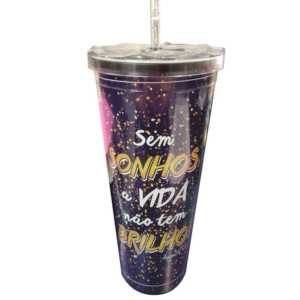 COPO PLÁSTICO SEM SONHOS A VIDA...650 ML