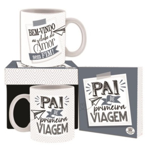 CANECA CERÂMICA PAI DE PRIMEIRA VIAGEM 