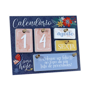 CALENDÁRIO PERMANENTE DE MESA PRIMAVERA 18X22