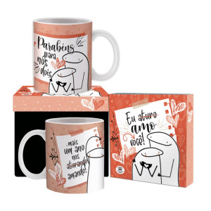 CANECA CERÂMICA BENTÔ...PARABÉNS PARA NÓS DOIS