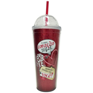 COPO O MEU CORAÇÃO SEMPRE BATE MAIS FORTE... 650 ML
