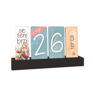 CALENDÁRIO PERMANENTE DE MESA FLORAL MÃE 12,5X22X5