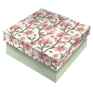 CAIXA RIGIDA QUADRADA - 12 - CEREJEIRA Kit c/4 tamanhos - 1 peça cada