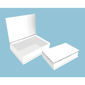 CAIXA RIGIDA LEMBRANÇAS BRANCA 27,5X18X6,5cm
