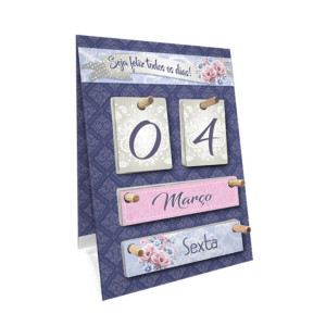 CALENDÁRIO PERMANENTE DE MESA FLORAL 26X18