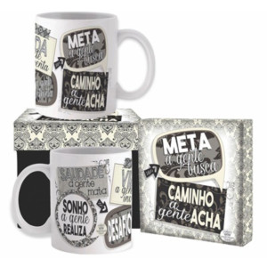 CANECA CERÂMICA META...PRETO