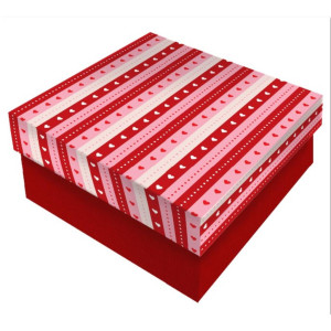 CAIXA RIGIDA QUADRADA - 07 -  Kit c/4 tamanhos - 1 peça cada AMOR