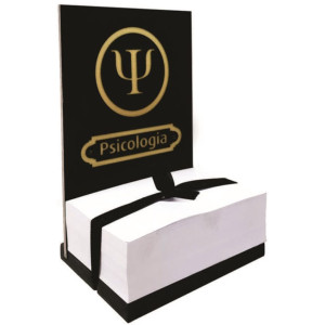 ENFEITE DE MESA COM BLOCO PARA ANOTAÇÕES PROFISSÕES PSICOLOGIA...15X10X7