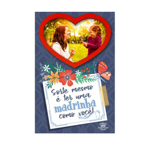 PORTA RETRATO DE MESA P SORTE MESMO É TER UMA MADRINHA...18X11,5