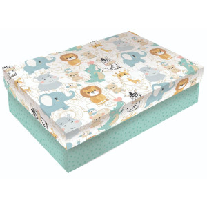 CAIXA RIGIDA RETANGULAR - 126 -  Kit c/4 tamanhos - 1 peça cada - ZOO