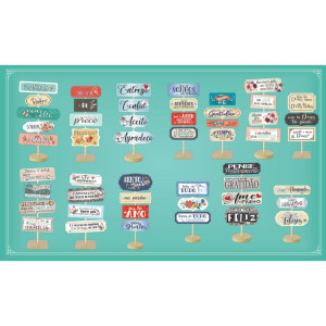 KIT C/15 ENFEITE DE MESA COM PLAQUINHAS