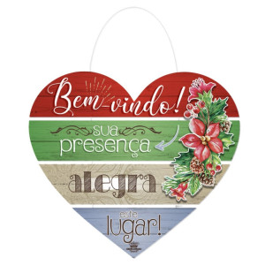 MÓBILE DE PAREDE BEM-VINDO SUA PRESENÇA...25X28