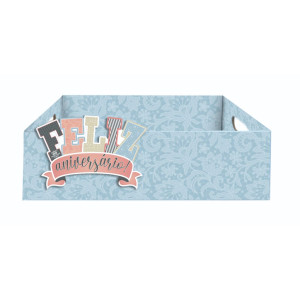 KIT C/6 CAIXAS FELIZ ANIVERSÁRIO...LETRAS G 8,5X30X19