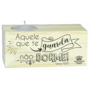 ENFEITE DE MESA COM VELA AQUELE QUE TE GUARDA...5X11X5