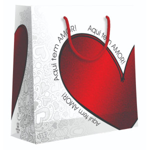 KIT C/6 SACOLAS AQUI TEM AMOR 22,5X21