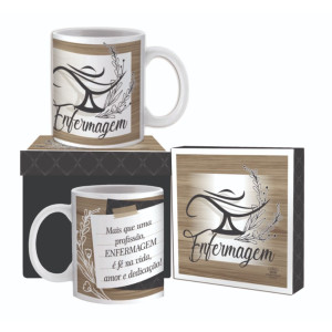 CANECA CERÂMICA PROFISSÕES ENFERMAGEM