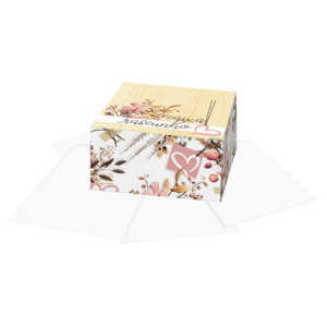 CAIXA PORTA RECADO COM 320 FLS FLORESCER 1 8X8X4