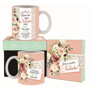 CANECA CERÂMICA MADRINHA 