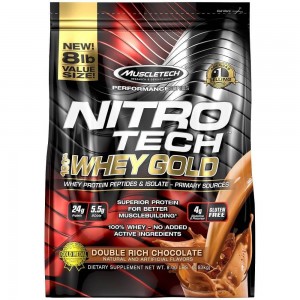Nitro Tech Whey Gold Refil 8lbs Double Rich Chocolate - MuscleTech