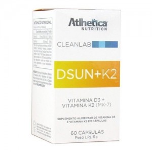 Dsun + K2 Vitamina D3 1000ui + K2 100mcg (60 Caps) - Clean Lab