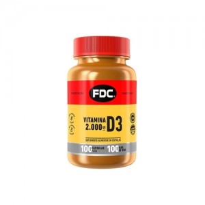 Vitamina D3 2000 UI - 100 Cápsulas - FDC