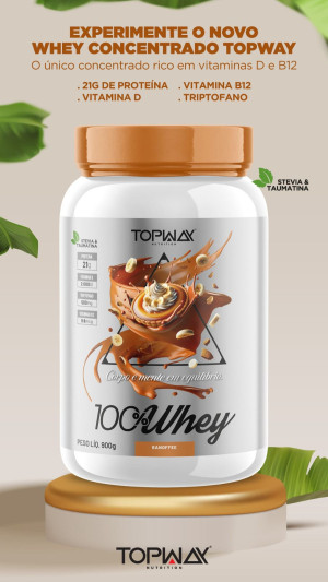 100% Whey Concentrado 900G – Topway