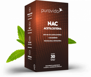 Nac - Acetilcisteína + Molibdênio - Pura Vida (30 Caps)
