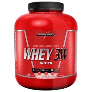 Super Whey 3w - sabor Morango - 1,8kg - Integralmedica
