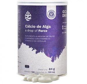 Cálcio De Alga 120Caps 700mg - Ocean Drop