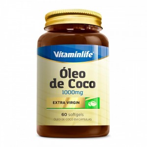 Oleo de Coco 1000mg Extra Virgin - 60 Softgels - Vitaminlife