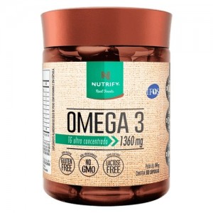Omega 3 Fish Oil 60 Caps Ultra Concentrado 1360mg Nutrify