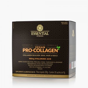 Pro Collagen Vegan Display 330g 30 Saches Com Acido Hialuronico - Essential Nutrition