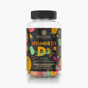 Vitamini D3 (60 Gomas) 180g - Essential Nutrition