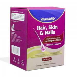 Hair Skin & Nails - 60 Capsulas - Vitaminlife