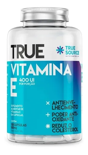 Vitamina E 400 Ui True Source - (100 Cápsulas De 500mg)