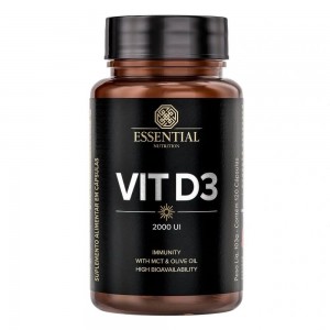 Vitamina D3 2000 UI (120 Cápsulas) 103g - Essential Nutriton