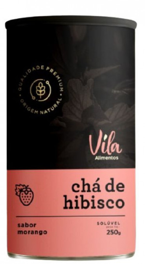 Chá Hibisco Berry sabor Morango 200g - Vila Alimentos