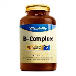 B-complex 90 Capsulas B1, B2, B3, B6, B9, B12 - Vitamin Life