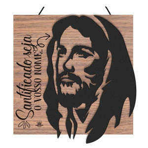 QUADRO COM APLIQUE SANTIFICADO...MEMÓRIA 25X25