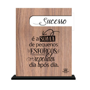 MADEIRINHA RECORTADA SUCESSO É A SOMA...MEMÓRIA 16X15