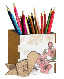 PORTA-LÁPIS PASSARO CEREJEIRA 10X10X10