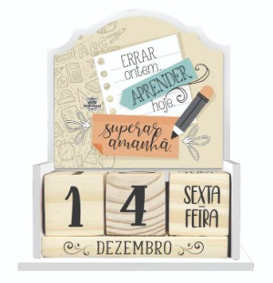 CALENDÁRIO PERMANENTE ERRAR ONTEM, APRENDER HOJE...21,5X18,5X7