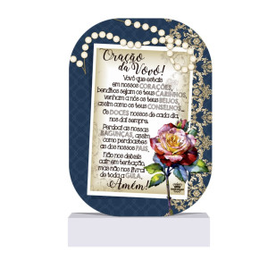 MADEIRINHA ORAÇÃO DA VOVÓ...ROSA ARABESCO 20X12