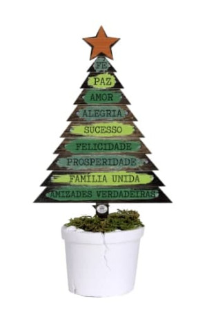 ENFEITE ÁRVORE COM BALDINHO ÁRVORE DOS DESEJOS 15X9