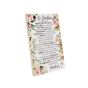 PLACA DE MESA DECOUPADA O SENHOR É MEU PASTOR 23X15