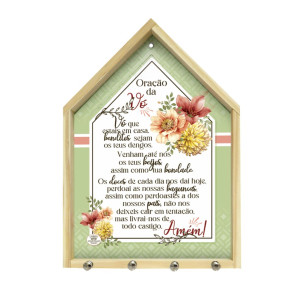 PORTA-CHAVE CASINHA ORAÇÃO DA VOVÓ 29,5X21